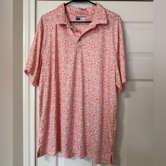PGA Tour Other - PGA Polo Shirt in Orange Floral